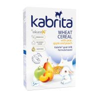 KABRITA Kviešu putra uz kazas piena pamata ar bumbieriem, āboliem&persikiem 5+m.180g