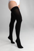 LAUMA MEDICAL Medicīniskās kompresijas garās zeķes ar gumiju un pirkstu daļu AG309 melnas,izm.3K 2.Ccl