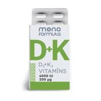 MONO FORMULA D3+K2 vitamīns kapsulas N30