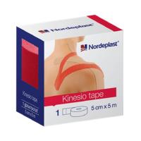 NORDEPLAST Kinezioloģiskais teips sarkans 5cmx5m N1