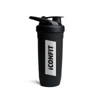 ICONFIT nerūsējošā tērauda šeikeris melns 900ml