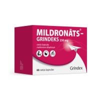 MILDRONĀTS-GRINDEKS 250mg cietās kapsulas N60