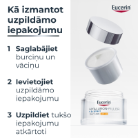 EUCERIN Hyaluron-Filler + 3x Effect SPF 30 dienas krēms uzpildes iepakojums (Refill) 50 ml