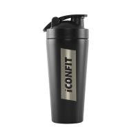 ICONFIT nerūsējošā tērauda šeikeris melns 800ml