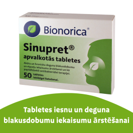 SINUPRET apvalkotās tabletes N50
