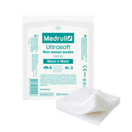 MEDRULL salvetes neaustas 10x10cm sterilas N2