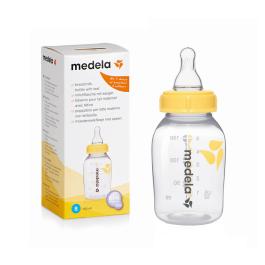 MEDELA piena pudelīte ar lēnās plūsmas S knupi 150 ml
