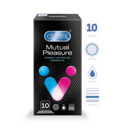 DUREX Mutual Pleasure Longer Lasting Gel Ribs&Dots prezervatīvi N10