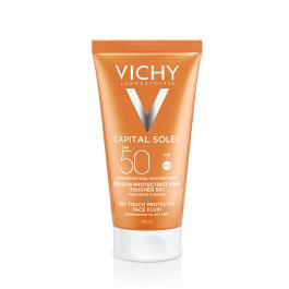 VICHY Capital Soleil Velvety SPF50+ sejas saules aizsargfluīds taukainai ādai 50 ml