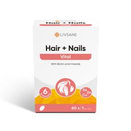 LIVSANE Hair+Nails Vital kapsulas N60