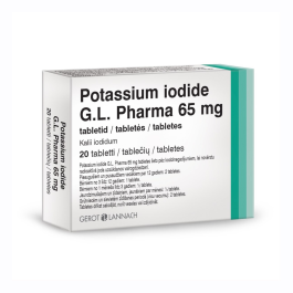 POTASSIUM iodide G.L. Pharma 65 mg tabletes N20