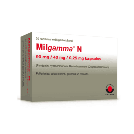 MILGAMMA N 90mg/40mg/0,25 mg mīkstās kapsulas N20