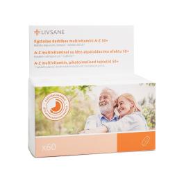 LIVSANE A-Z Multivitamīni 50+ tabletes N60 