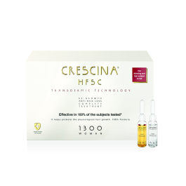 CRESCINA Transdermic ampulu komplekss matu augšanai un pret matu izkrišanu sievietēm, intensitāte 1300, N10+10