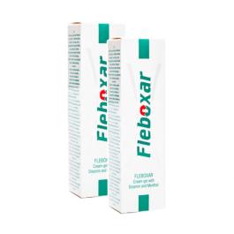 FLEBOXAR krēms gels ar diosmīnu un mentolu kājām 1+1 komplekts