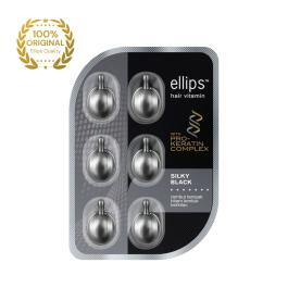 ELLIPS Silky Black Pro Keratin vitamīni tumšiem matiem ar keratīnu, kapsulas 1mlxN6
