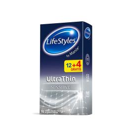 LIFESTYLE Ultra Thin prezervatīvi N12+4