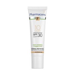 PHARMACERIS F Minerāls matējošs SPF30 tonālais krēms 10 light 30ml