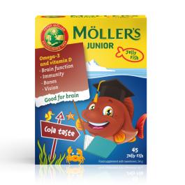 MOLLERS Junior (kolas garša) zivju eļļas želejas zivtiņas N45