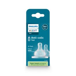 PHILIPS AVENT Pretkoliku barošanas pudeļu silikona knupīši 3m+ N2