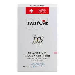 SWISS OVIT Magnesium Malate + vitamin B6 kapsulas N30