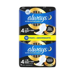 ALWAYS Ultra Duo Extra Night higiēniskās paketes N12