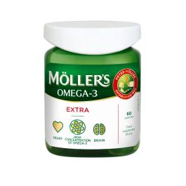 MOLLERS Omega-3 Extra zivju eļļa kapsulas N60