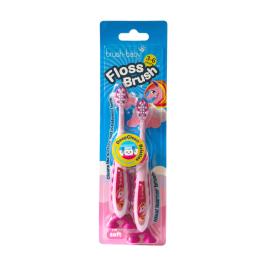 BRUSH-BABY Flossbrush Unicorns zobu birste 3-6g. N2