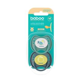 BABOO Calmy lateksa ortodontiskais knupītis, Lagoon Fiesta, 6+ mēneši N2