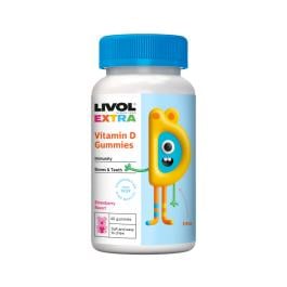LIVOL EXTRA D vitamīna košļājamie lācīši N60