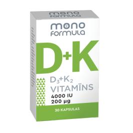 MONO FORMULA D3+K2 vitamīns kapsulas N30