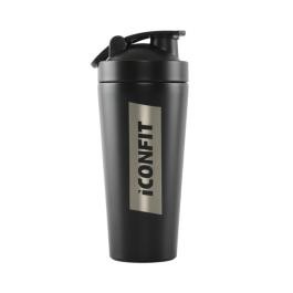ICONFIT nerūsējošā tērauda šeikeris melns 800ml