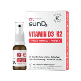 LYL sunD3 D3+K2 4000 SV+100 µg (150 devas), sprejs, 15 ml
