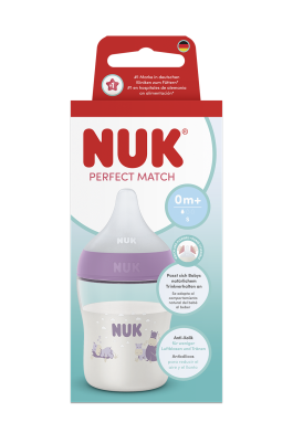 NUK Perfect Match pudele Daba ar silikona S izmēra knupi 150ml