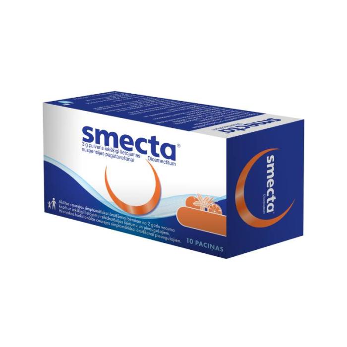 SMECTA 3 g pulveris iekšķīgi lietojamas suspensijas pagatavošanai N10