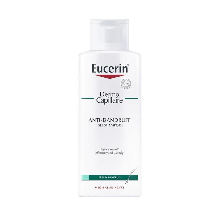 Eucerin DermoCapillaire gelveida pretblaugznu šampūns taukainām blaugznām, 250 ml
