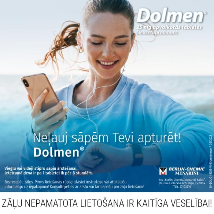 DOLMEN 25 mg apvalkotās tabletes N10