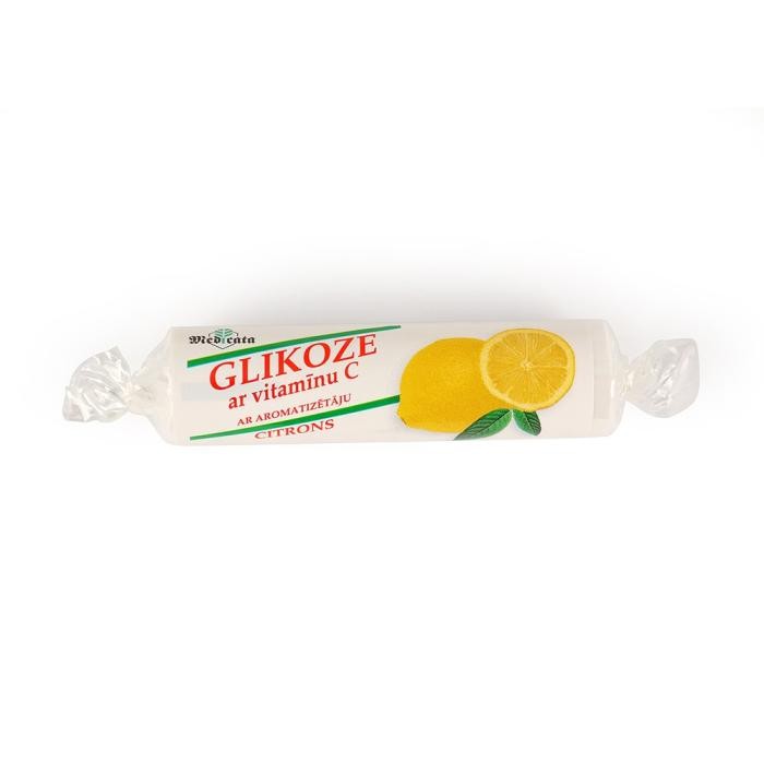 GLIKOZE ar vitamīnu C (citronu garša) tabletes N10