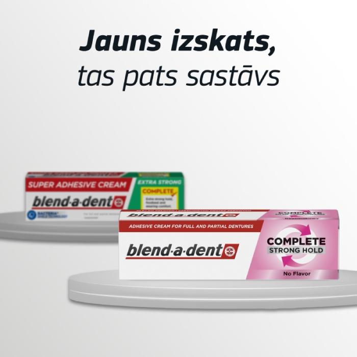 BLEND-A-DENT Complete protēžu fiksācijas krēms, bez garšas 47g