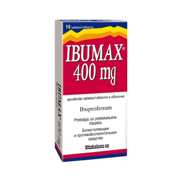 IBUMAX 400mg apvalkotās tabletes N10
