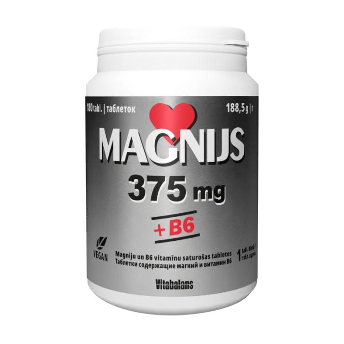 VITABALANS Magnijs 375mg + B6 tabletes N180