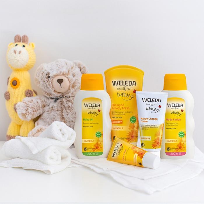 WELEDA BABY kliņģerīšu ķermeņa eļļa, 200 ml
