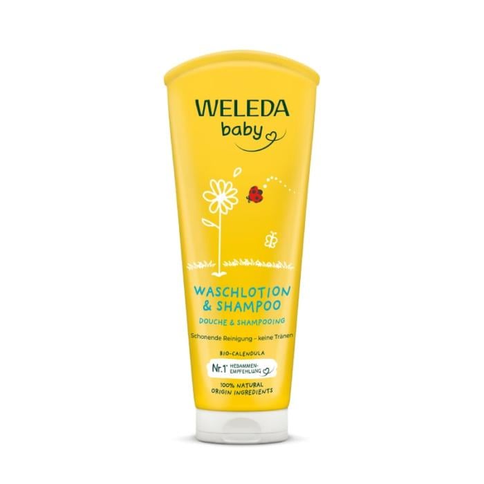 WELEDA BABY kliņģerīšu šampūns un mazgāšanās līdzeklis 200 ml