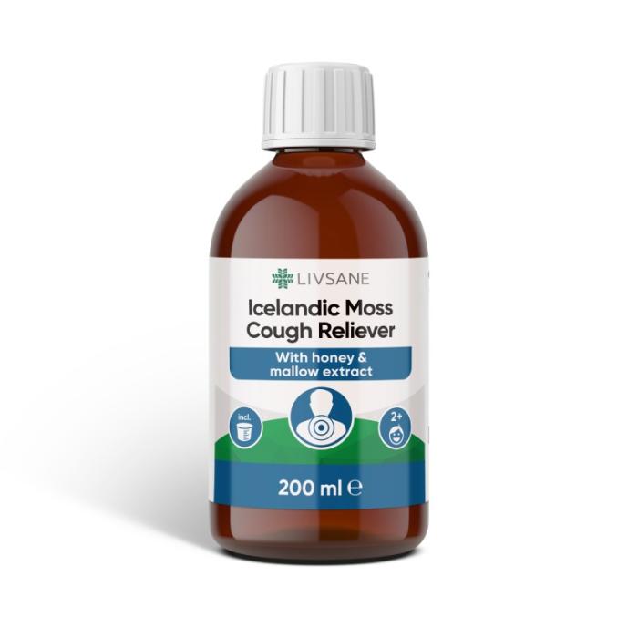 LIVSANE Islandes ķērpja klepus sīrups 200 ml