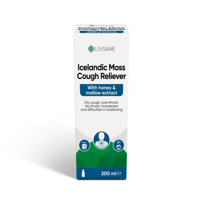 LIVSANE Islandes ķērpja klepus sīrups 200 ml