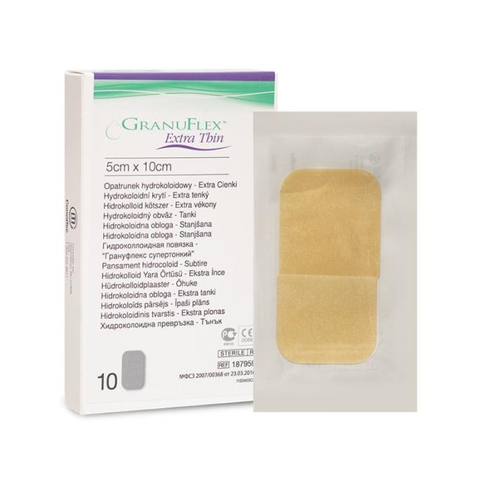 GRANUFLEX Extra Thin hidrokoloīds pārsējs 5x10cm N10