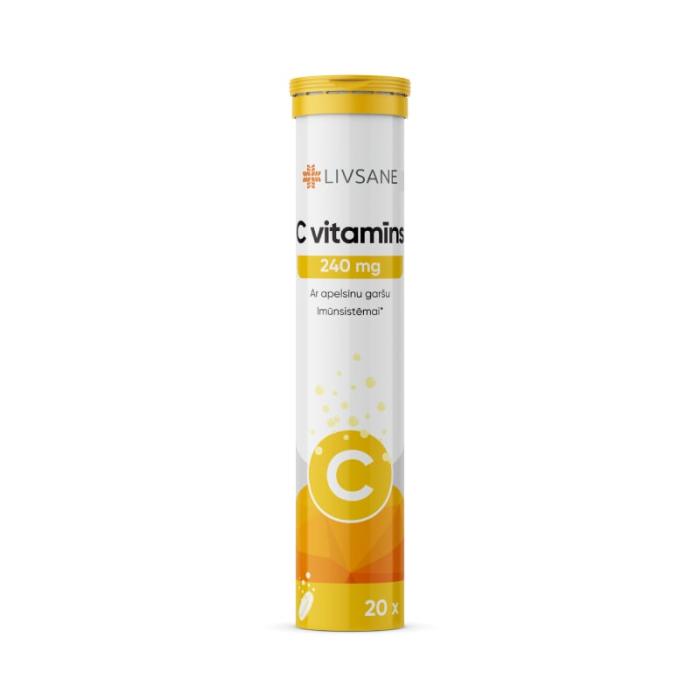 LIVSANE C vitamīns 240 mg šķīstošās tabletes N20