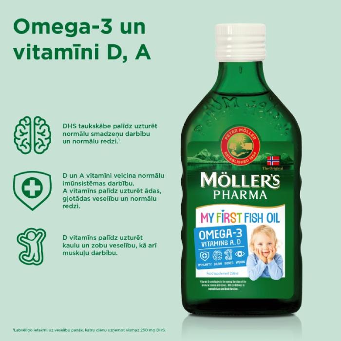 MOLLERS Mana pirmā zivju eļļa 250 ml