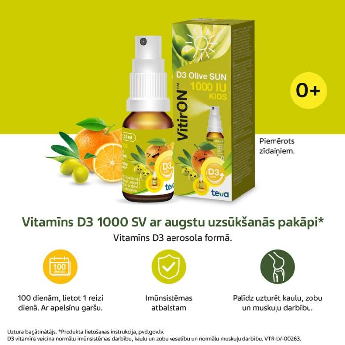 VITIRON D3 Olive Sun 1000 SV aerosols 10ml