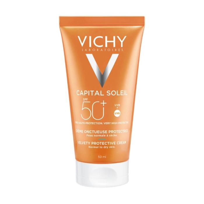 VICHY Capital Soleil Velvety SPF50+ sejas saules aizsargkrēms 50 ml